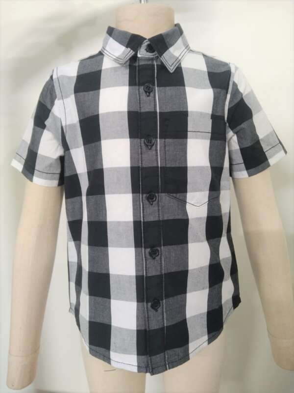 CHECK PRINT SS SHIRT